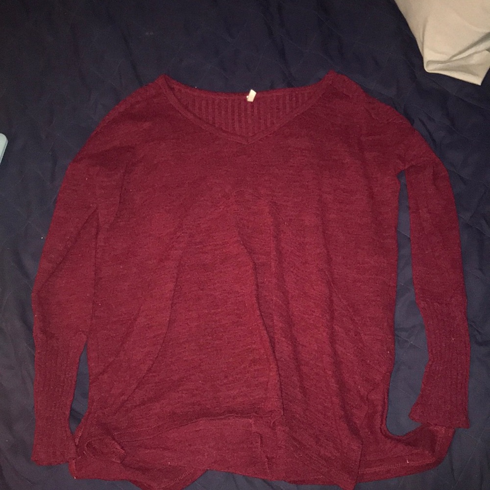 Maroon v neck sweater